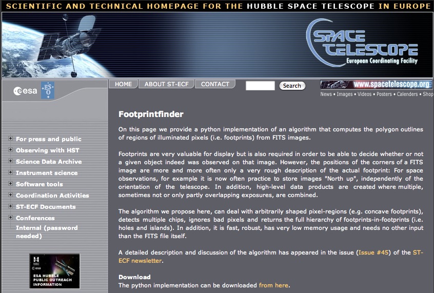 ST-ECF Footprintfinder